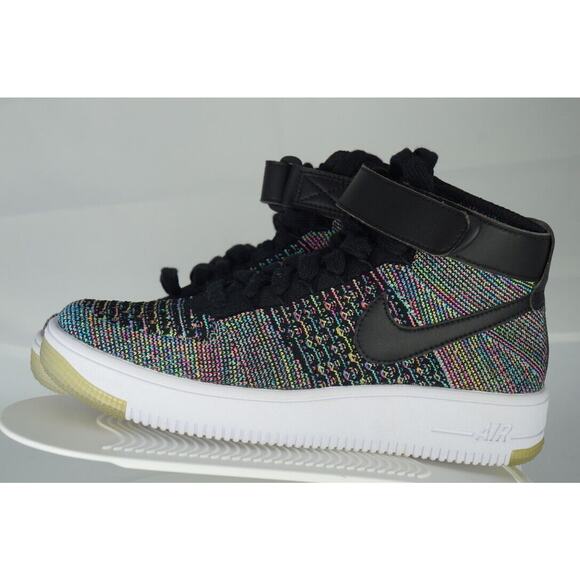 Nike AF1 Ultra Flyknit Mid (GS) Pink Blast Multi Kids 862824 600 SZ 5Y - 6.5Wms